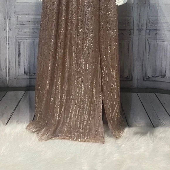 NWT HELLO MOLLY SEQUIN DRESS ROSEGOLD